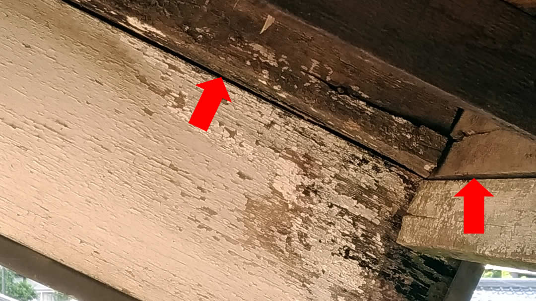 破風板と上裏(軒天上)の取り合いの画像