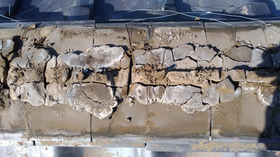 棟の2段目の泥の状態の画像