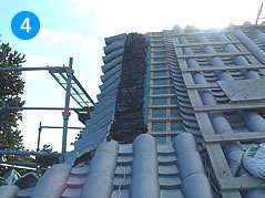 野地の段差を解消します