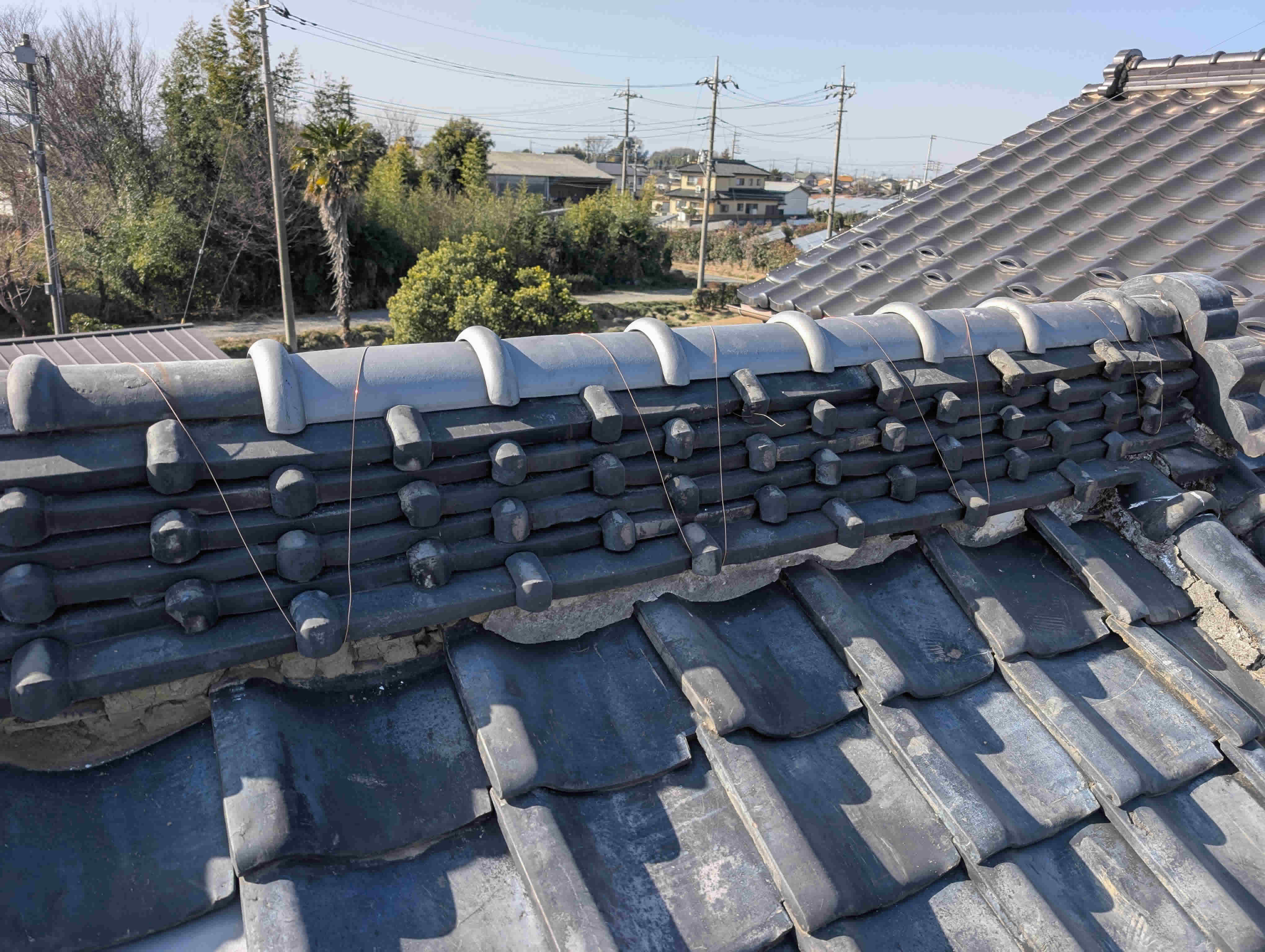 棟瓦を交換した画像